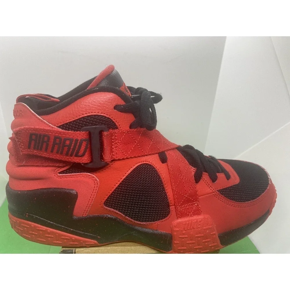 Nike Air Raid University Red Black 642330-600 Bred Mens Size 10.5 High Top